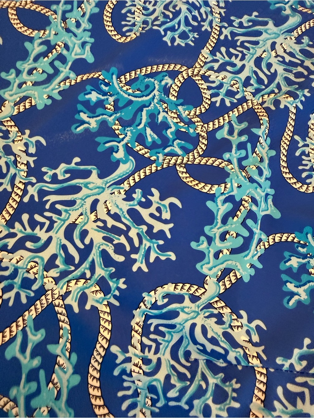 Lulu-B Multi-Blue Nautical Print Full Length Summer Dress - Picture 2 of 3